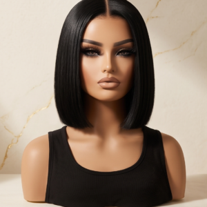 8” Vietnamese Bone Straight 5x5 Lace Closure Wig