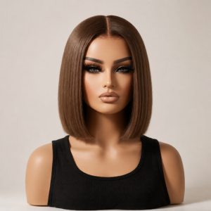8” Vietnamese Bone Straight 5x5 Lace Closure Wig