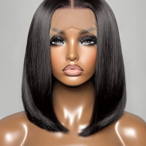 8” Vietnamese Bone Straight 5x5 Lace Closure Wig